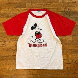 Vintage 80s Disneyland Mickey Mouse Raglan Tee